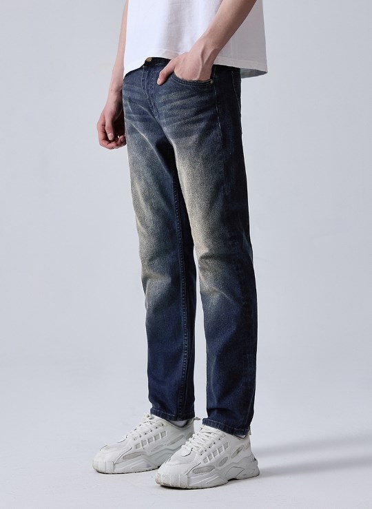 Quần Jean Lưng Gài Ống Đứng Vải Cotton Mặc Bền Trơn Dáng Vừa Giá Tốt No Style M100