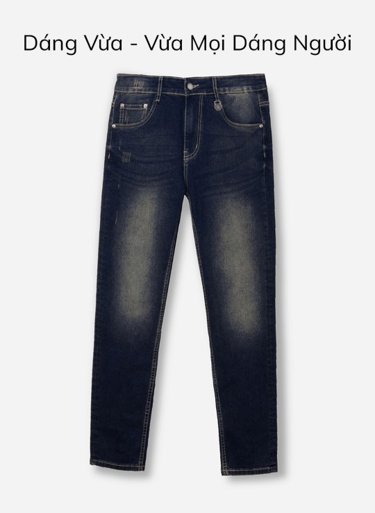 Quần Jean Lưng Gài Ống Đứng Vải Cotton Co Giãn Trung Bình Trơn Dáng Vừa Đơn Giản PREMIUM 39 Vol 23