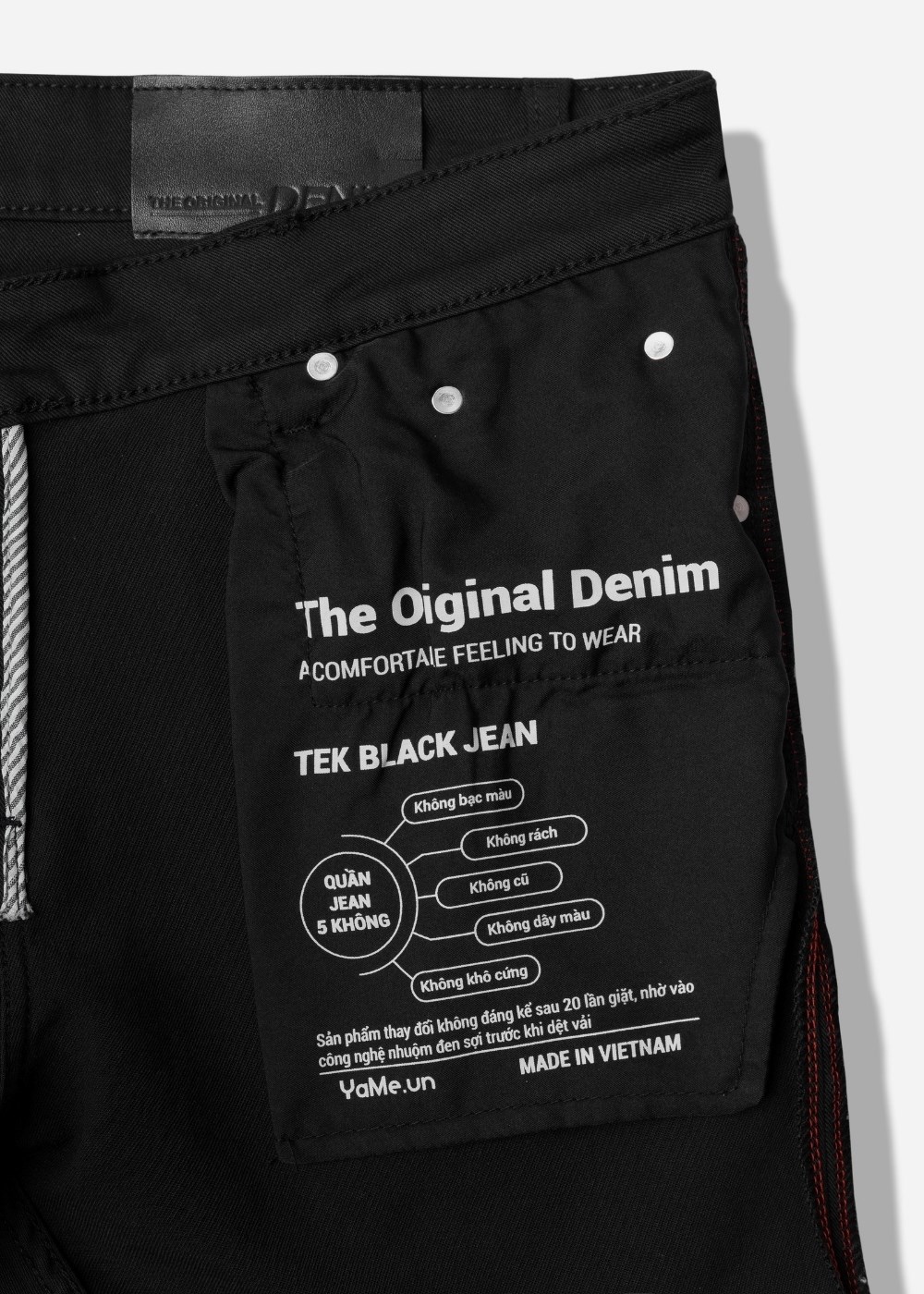 Quần Jeans Straight Tek Black The Original 009