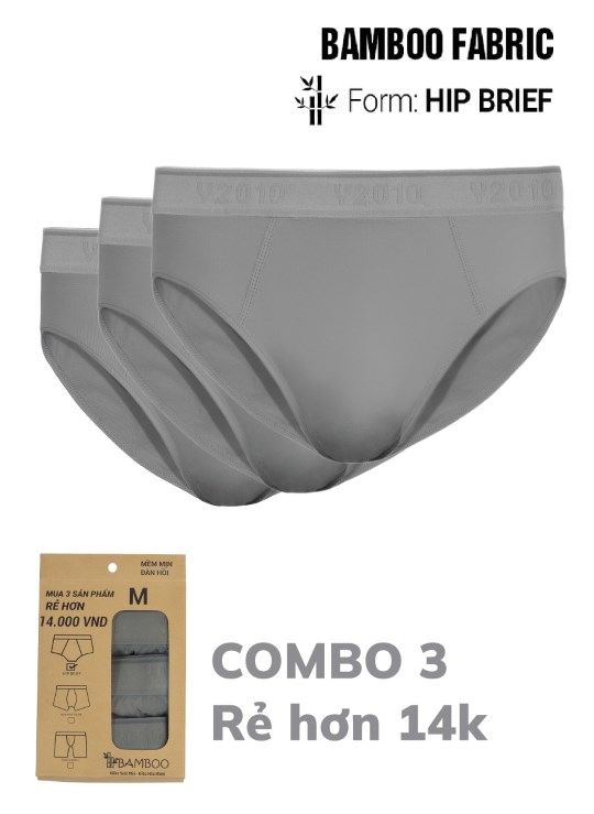 Quần Lót Tam Giác Sợi Tre Kiểm Soát Mùi Trơn Dáng Vừa Phụ Kiện Nguyên Bản M9 Combo 3 Vol 24