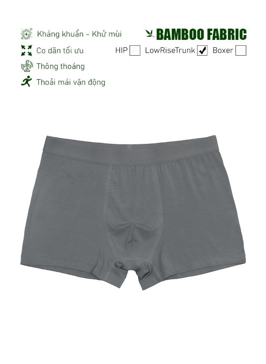 Quần Lót Boxer Ngắn Sợi Tre Kiểm Soát Mùi Trơn Dáng Vừa Phụ Kiện No Style 83 Vol 23