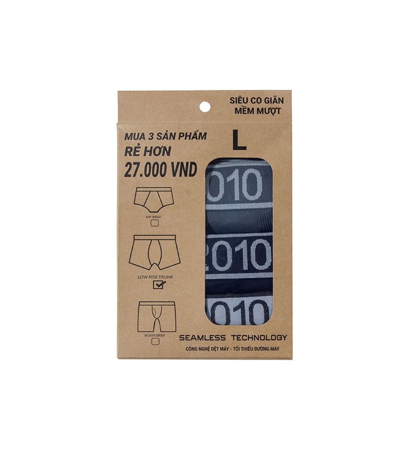 Quần Lót Nam Boxer Seamless #Y2010 M2 Combo 3