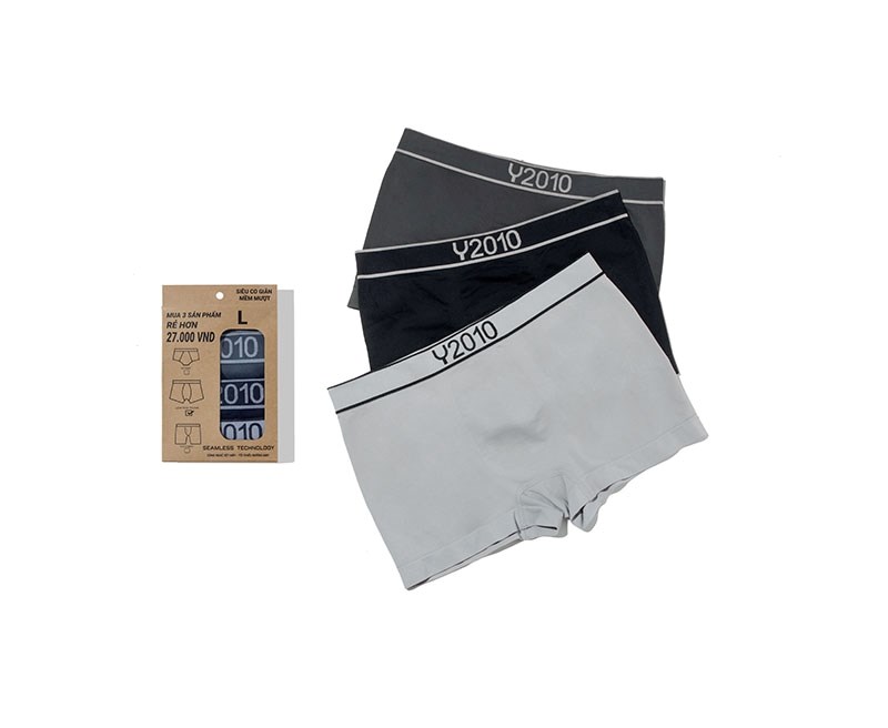 Quần Lót Nam Boxer Seamless #Y2010 M2 Combo 3