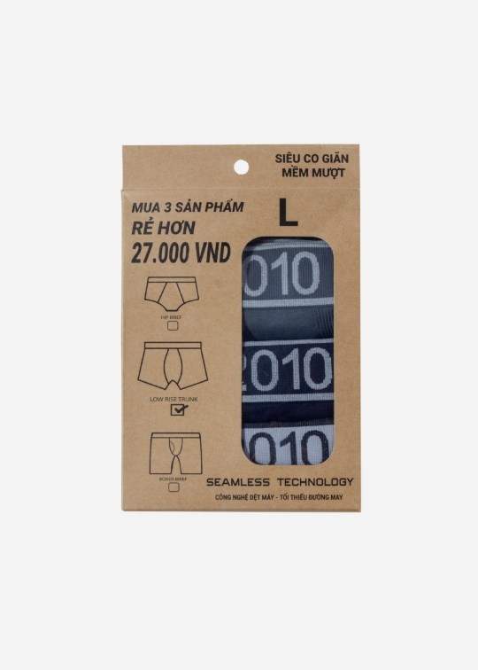 Quần Lót Nam Boxer Seamless #Y2010 M2 Combo 3