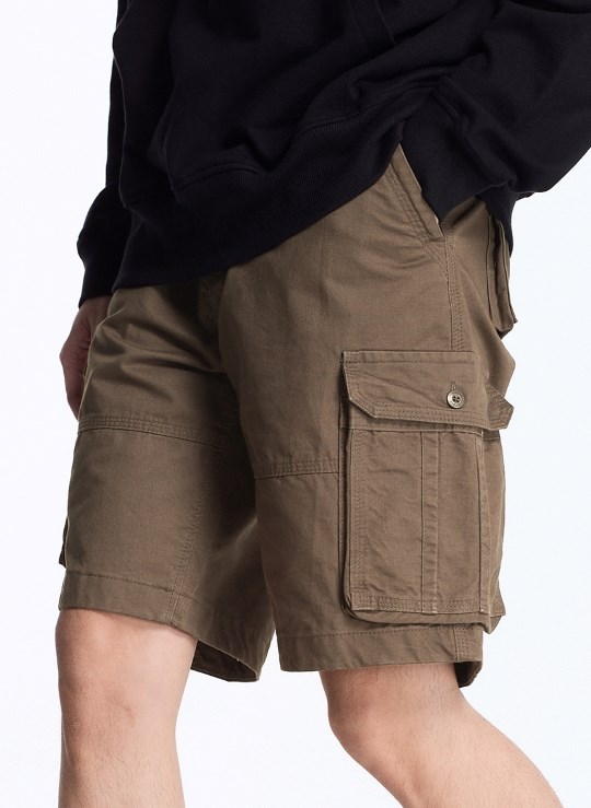 Quần Short Lưng Gài Trên Gối Vải Denim Đứng Dáng Trơn Dáng Rộng Đơn Giản Cosmo 38 Vol 23