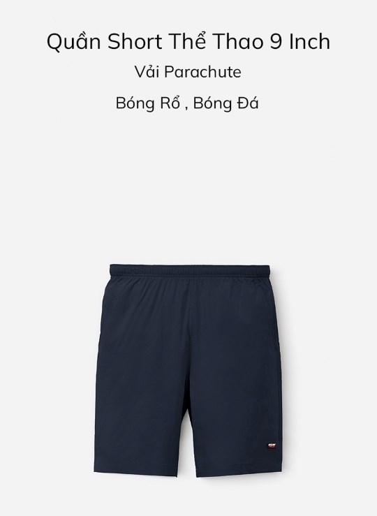 Quần Short Lưng Thun 9 Inch Vải Dù Mặc Nhẹ Biểu Tượng Dáng Vừa Thể Thao Beginner 06 Vol 24