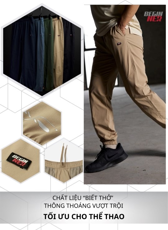 Quần Jogger Dáng Vừa Beginner 07 | Giá Mềm. Mặc Bền. Mặc Sướng. - YaMe.vn