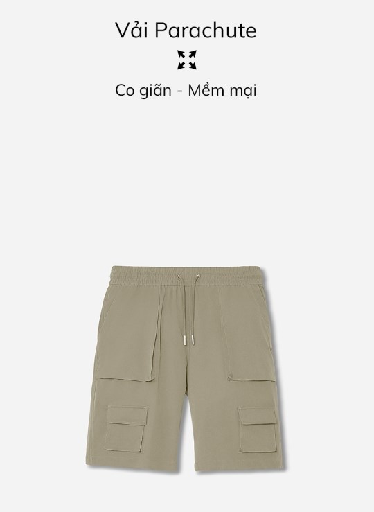 Quần Short Lưng Thun Trên Gối Vải Dù Nhanh Khô Trơn Dáng Rộng Giá Tốt No Style M91 Vol 24