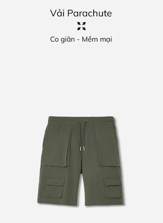 Quần Short Lưng Thun Trên Gối Vải Dù Nhanh Khô Trơn Dáng Rộng Giá Tốt No Style M91 Vol 24