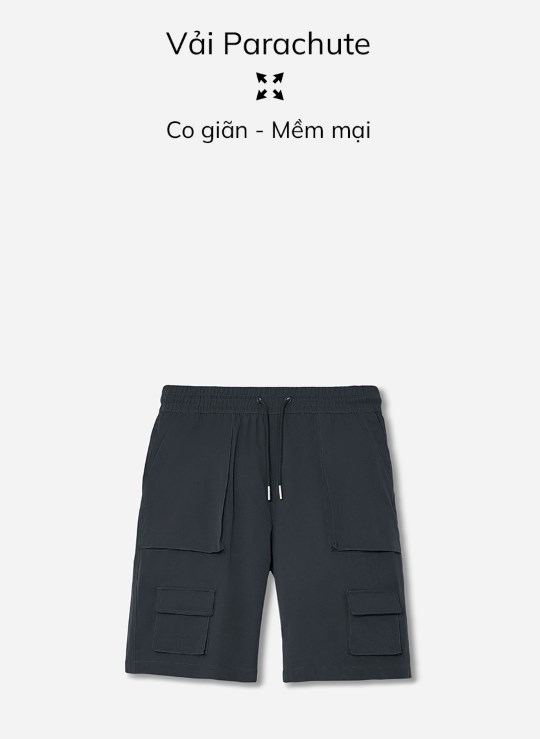Quần Short Lưng Thun Trên Gối Vải Dù Nhanh Khô Trơn Dáng Rộng Giá Tốt No Style M91 Vol 24