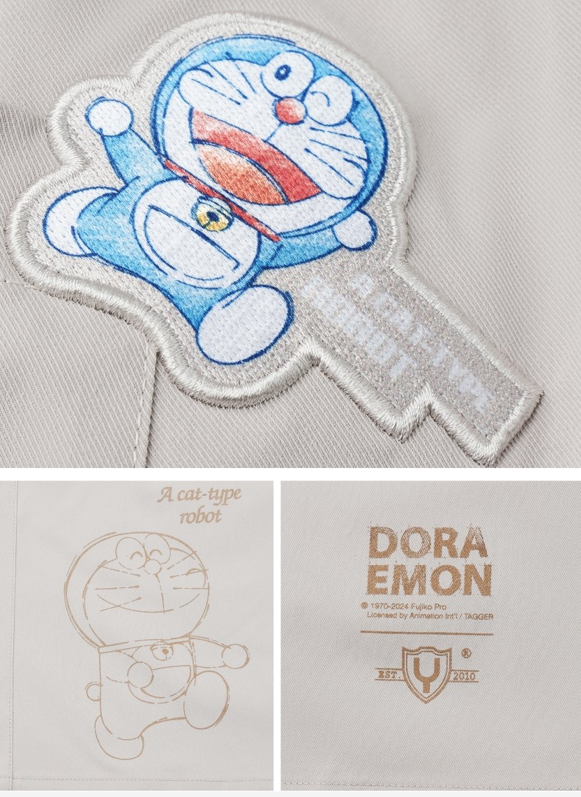 Quần Short Dù Mỏng Nhẹ 7 Inch Doraemon 19