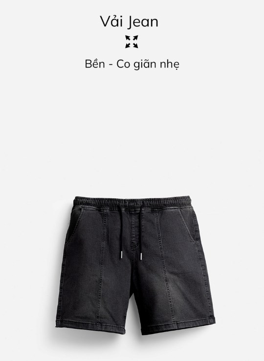 Quần Short Lưng Thun Trên Gối Vải Jean Mặc Bền Wash Nhẹ Dáng Rộng Giá Tốt No Style M84 Vol 24