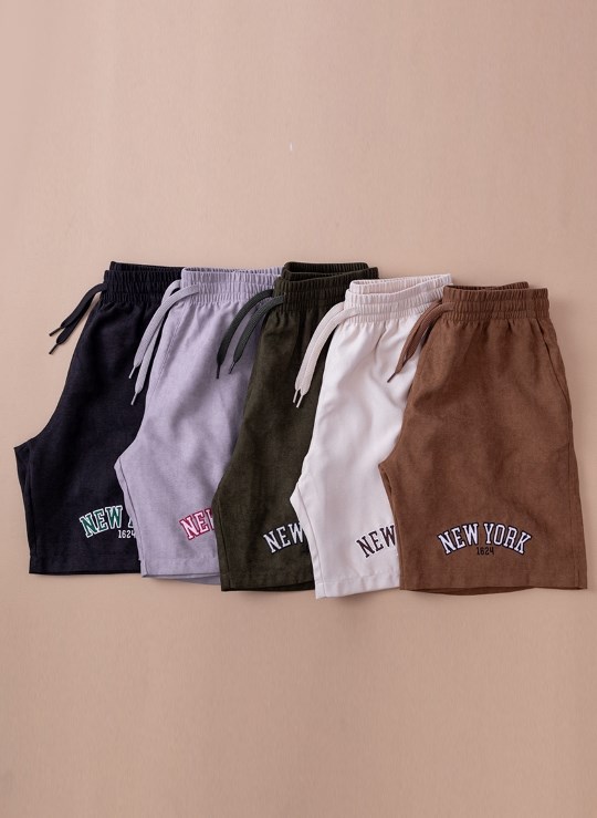 Quần Short Nam Corduroy Lưng Thun Seventy Seven 32