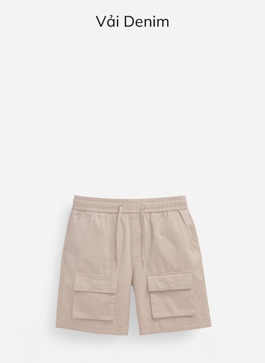Quần Short Lưng Thun Trên Gối Vải Kaki Thấm Hút Trơn Dáng Rộng Giá Tốt No Style M94 Vol 24