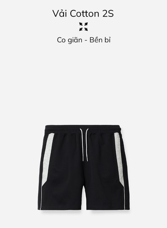 Quần Short Lưng Thun Trên Gối Vải Thun Co Giãn Phối Màu Dáng Rộng Giá Tốt No Style M87 Vol 24