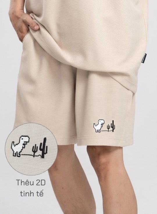 Quần Short Nam Thun Waffle 7 Inch Thoáng Khí Seventy Seven 30