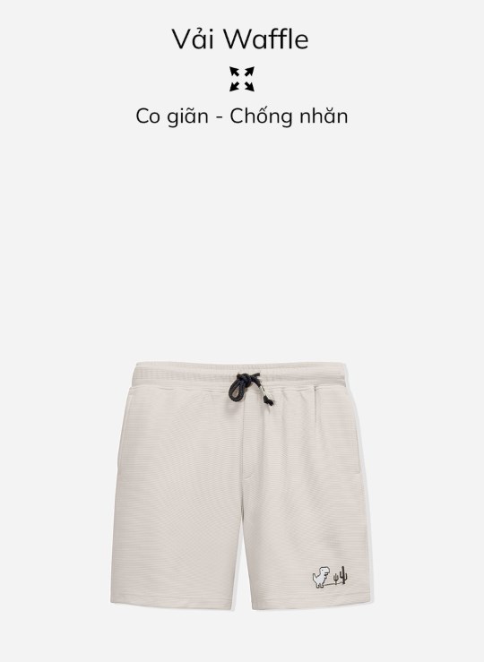 Quần Short Nam Thun Waffle 7 Inch Thoáng Khí Seventy Seven 30