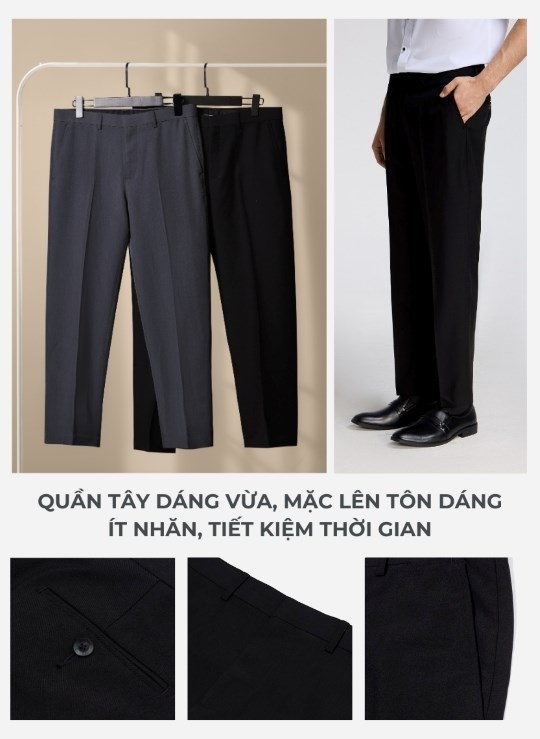 Quần Tây Nam Co giãn Non-Iron 19