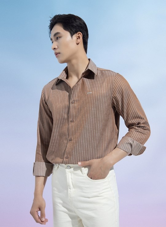 Áo Sơ Mi Cổ Bẻ Tay Dài Vải Cotton Thấm Hút Trơn Dáng Vừa Đơn Giản Y2010 Originals Ver47 Vol 23